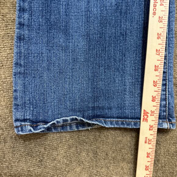 Seven 7 Flared Jeans Women's Size 32 Blue Medium Wash Denim - Picture 6 of 14